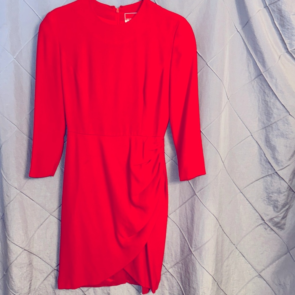 Vintage Oscar de larenta red mini dress small sz 4